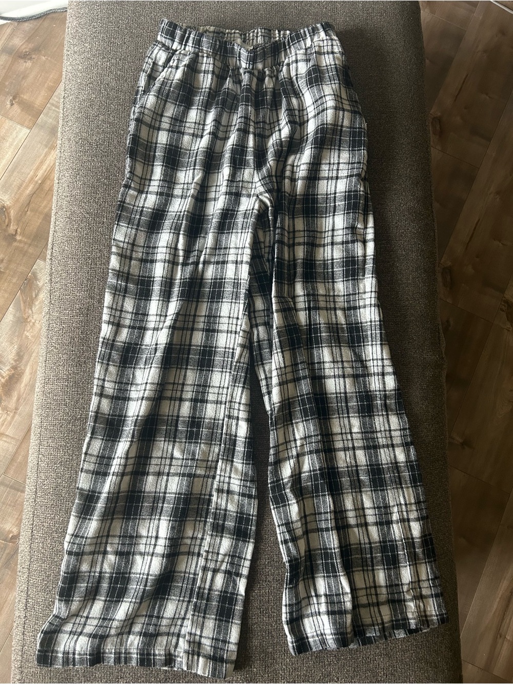 Cozy Black & White Plaid Lounge Pants